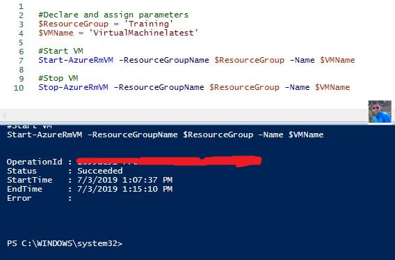 Azure VM Start Stop PowerShell Scripts