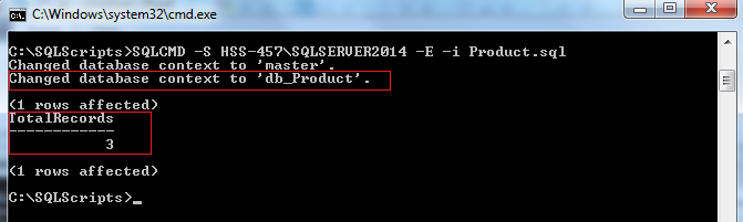 Execute or run SQL File Using CMD in SQL Server