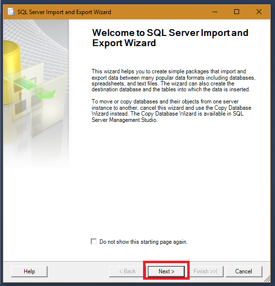 Export Excel fron the Database in SQL Server