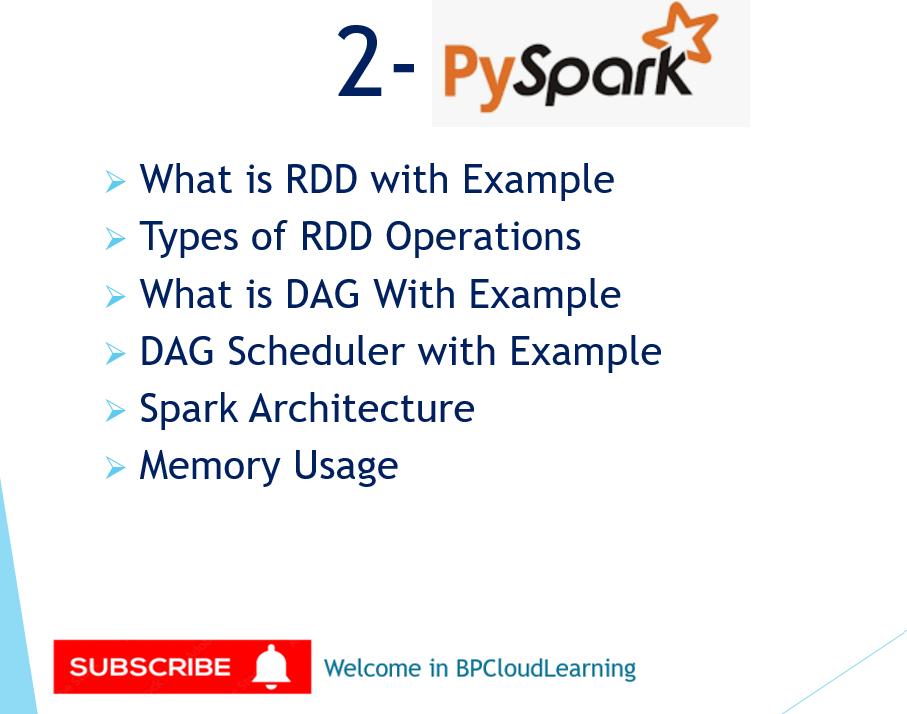 What is RDD || DAG || Spark Architecture || Memory Usage in PySpark in Hindi