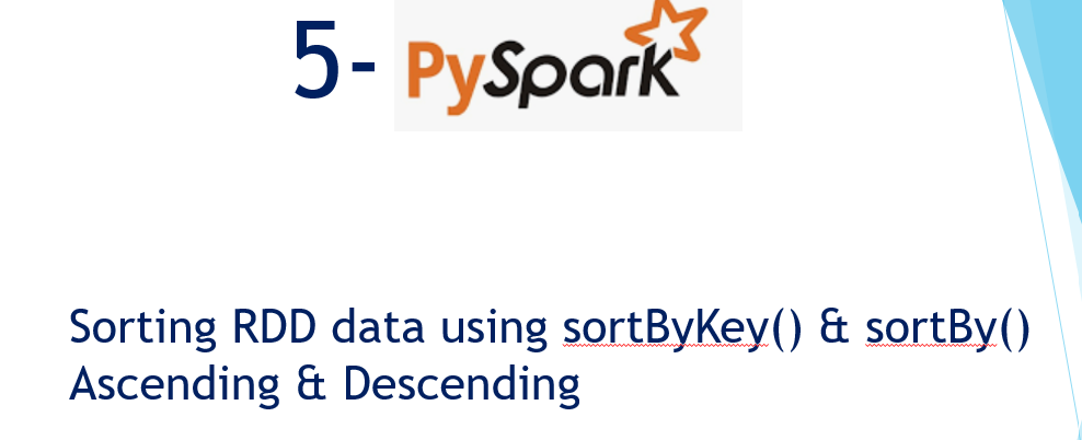 Sorting data from RDD in PySpark in Hindi